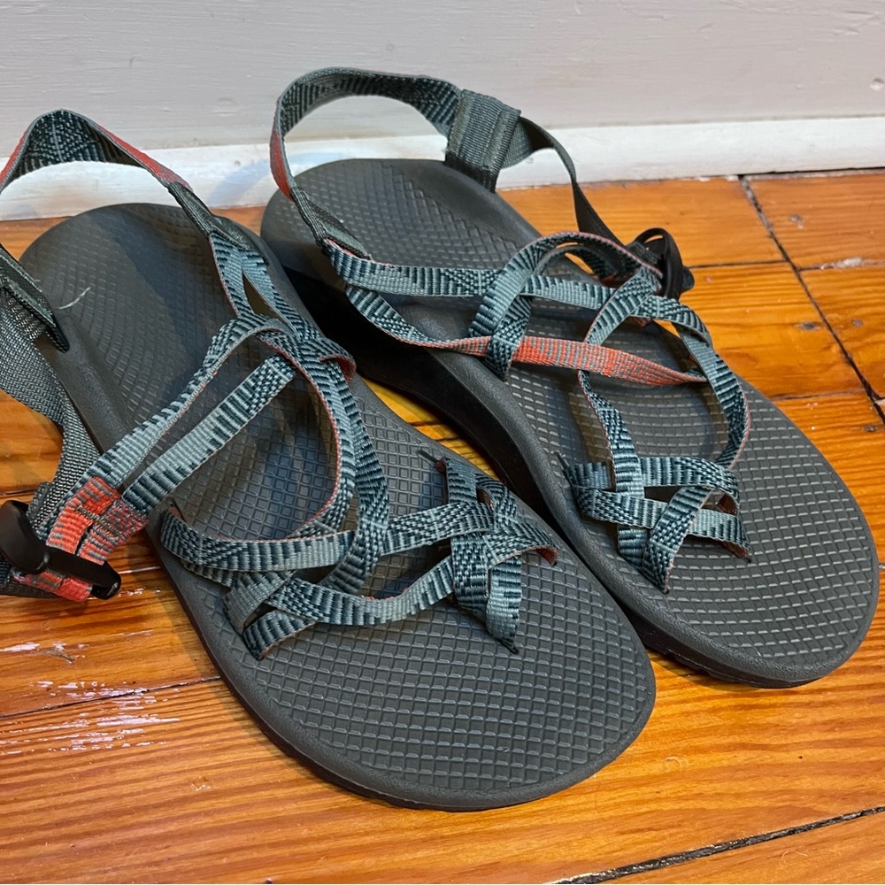 Chaco ZX/2 Blue & Orange Strappy Outdoor Sandals